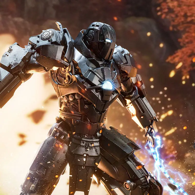 

Фигурка Marvel Whiplash Mark2 со светящимися глазами и подсветкой груди, перезаряжаемая модель, красивое украшение, праздничный подарок для друга