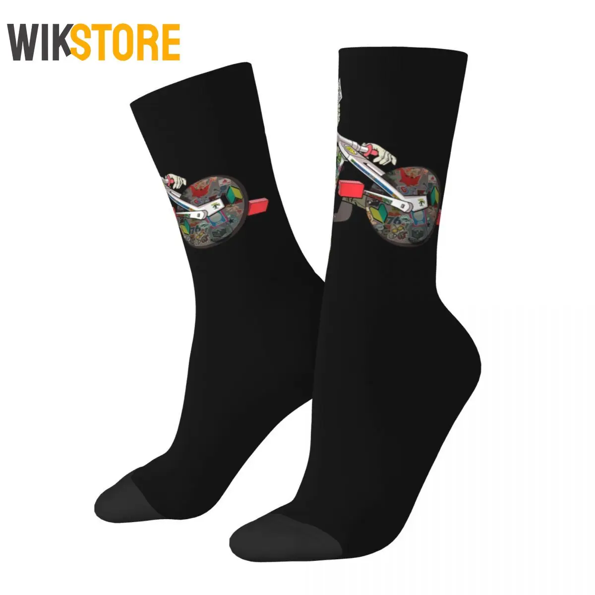 Autumn Winter Cool Men's Women's Gorillaz Noodles Trike Socks Sweat Absorbing Football Socks Breathable Cute Sock