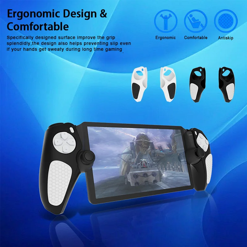 

For PlayStation Portal Grip Silicone Cover Split Non-Slip Honeycomb Pattern Design Enhanced Handling Feeling