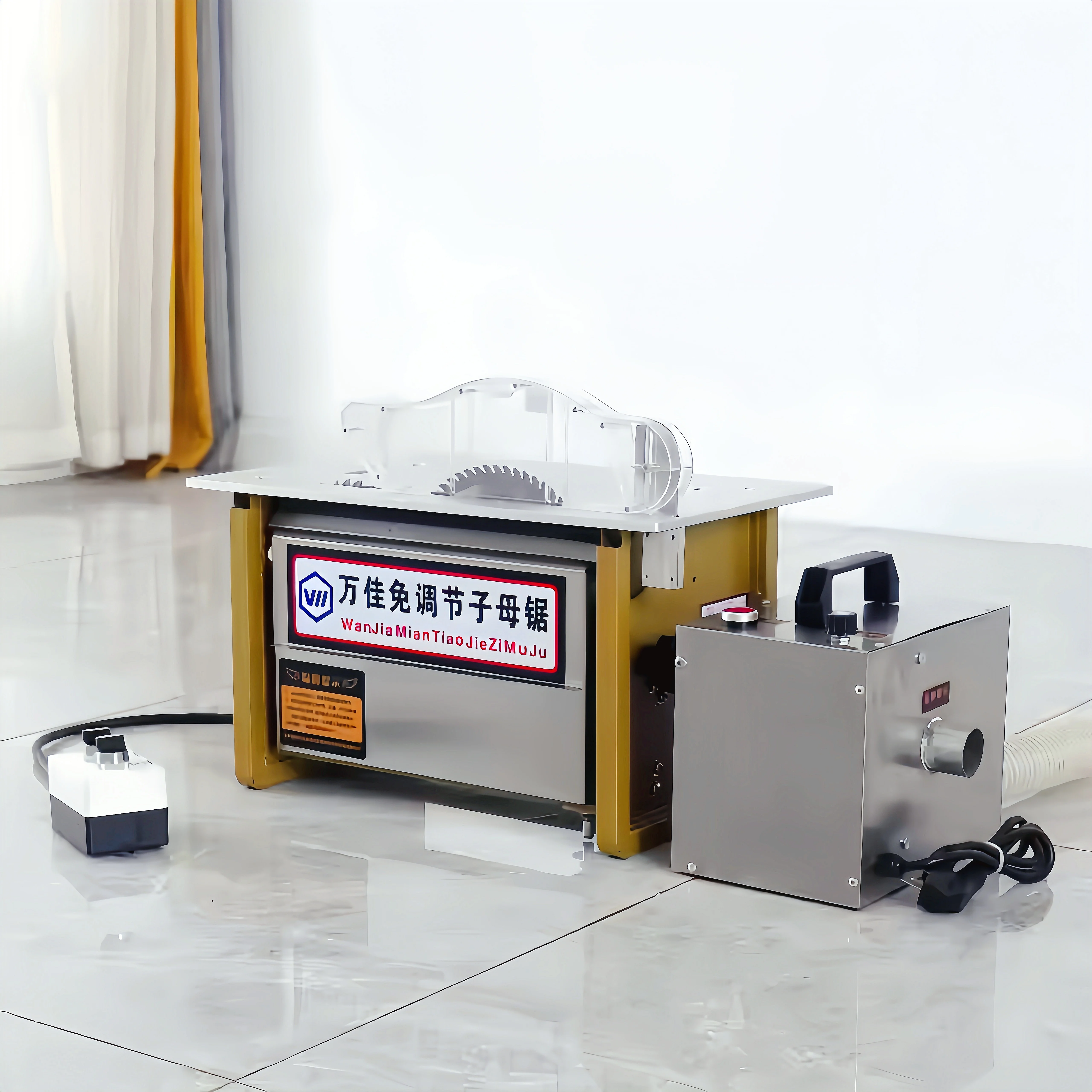 WT30 Multi-Function Portable Table Saw Optional Shaft Slider Lifting External Vacuum Cleaner Horizontal for Wood Cutting Panel