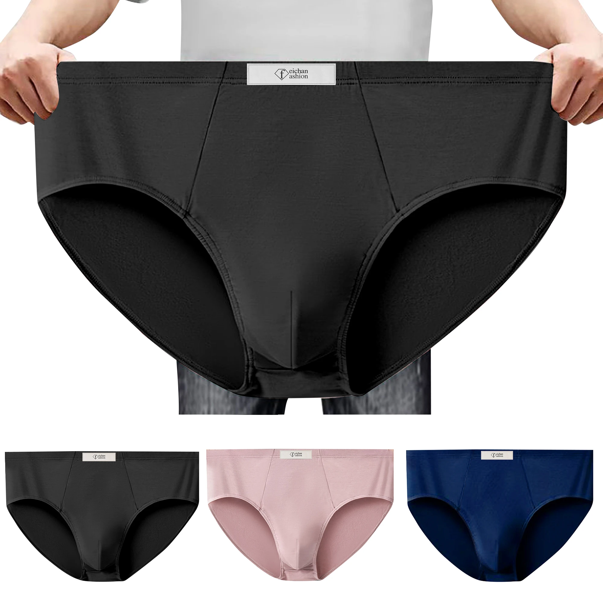 

Plus size high waisted men's briefs modal underwear sexy bikini stretch soft comfy oversized fitness sports run underpants men