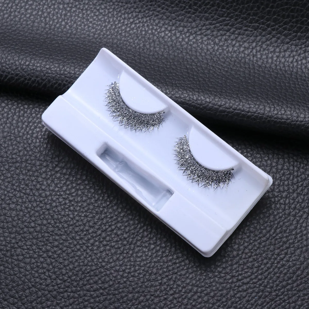 Shiny Exaggerated False Eyelashes Long Thick Eye Lashes Extension Silver Women Girls Cosplay Fancy Ball Material Safe