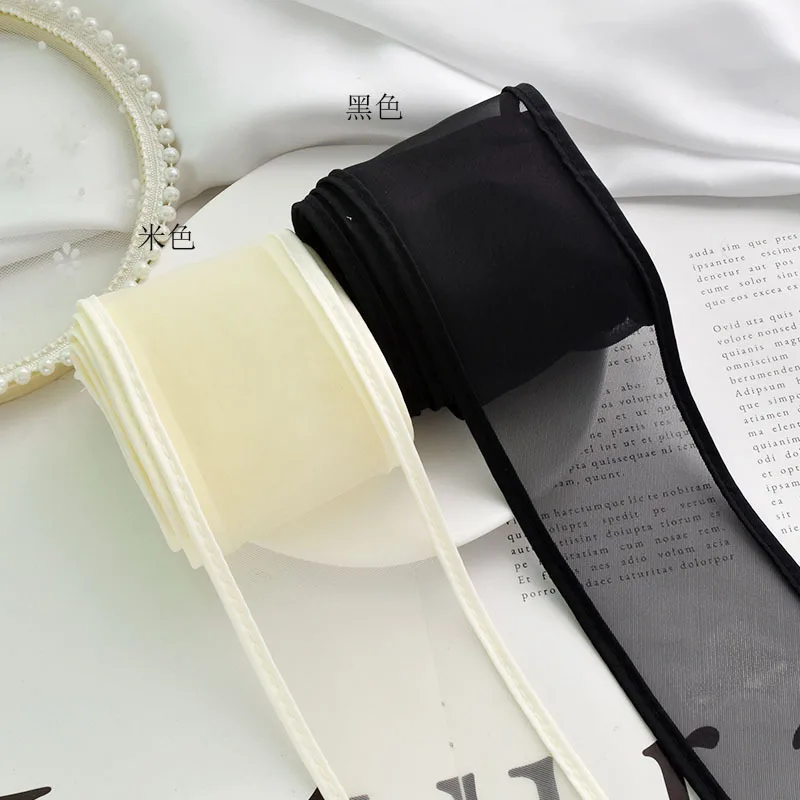 Materiale nastro Premium per accessori per capelli nastro da cucito da 7cm con bordo materiale per fermaglio per capelli con fiocco a farfalla