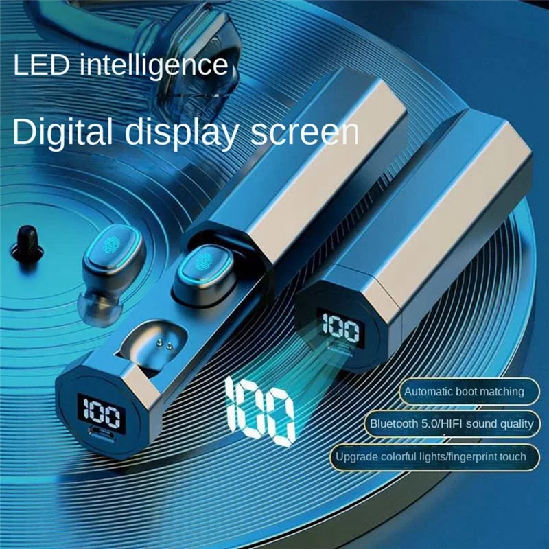 A57G-A7 سماعة لاسلكية تعمل بالبلوتوث 5.0 سماعات داخل الأذن TWS الرياضة مقاوم للماء لعبة الموسيقى إلغاء الضوضاء اللمس سدادات الأذن المغناطيسية F9D