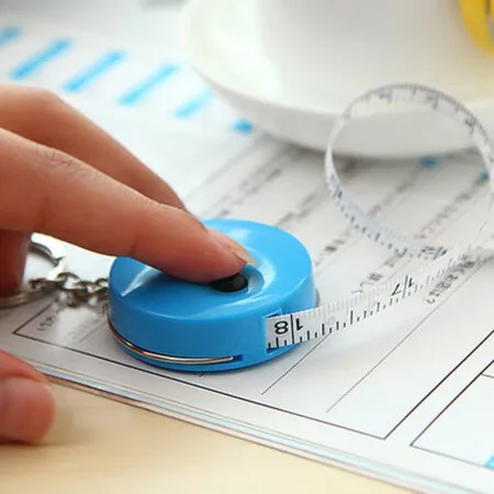 6Pcs Deli 8213 Fibre Glas Band Mess Lineal Kleine Bänder Meter Schlüssel Ring