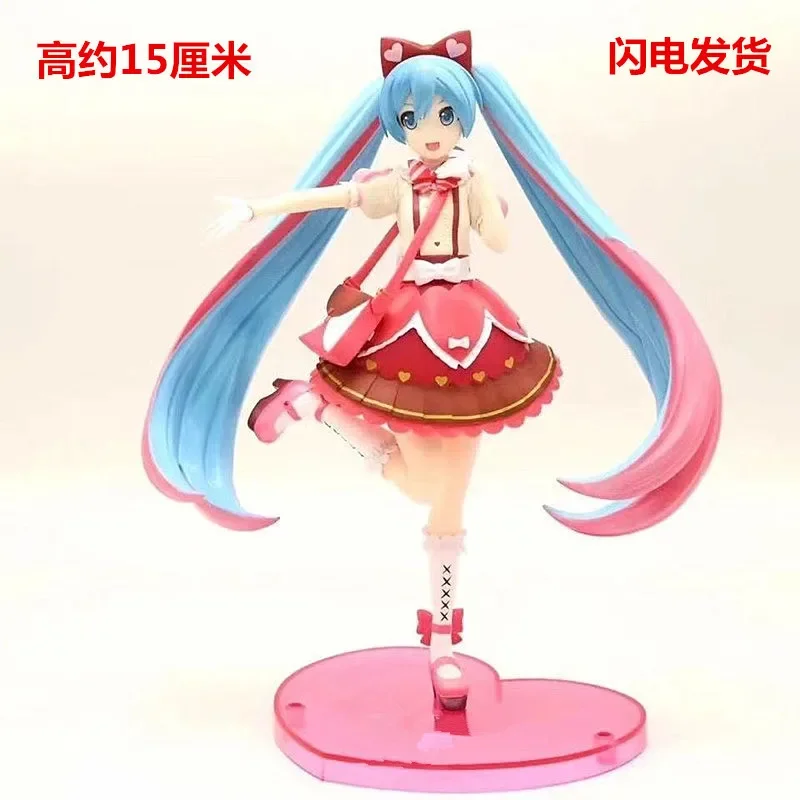 15CM Lolita Anime Figure Hatsune Hatsune Miku PVC Figure Collection Model Desktop Decoration Children Christmas Birthday  Gift