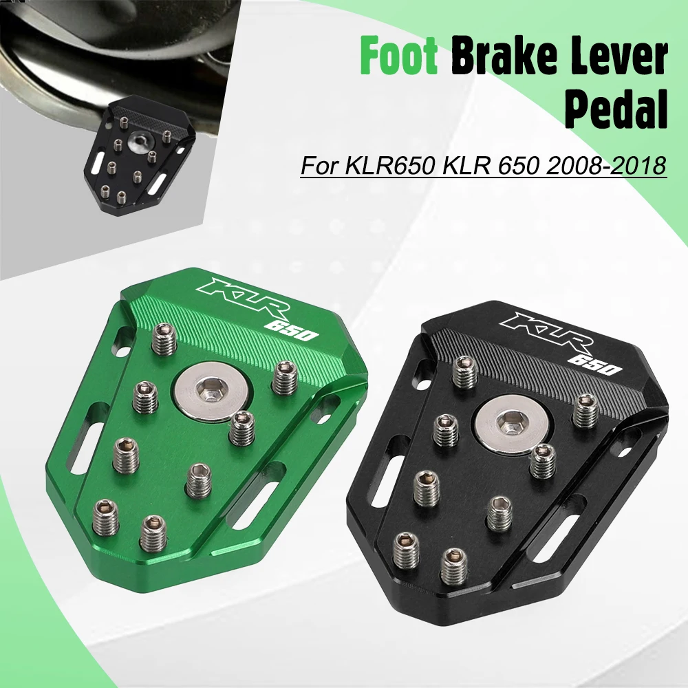 

KLR 650 Foot Brake Pedal Enlarge Step Plate For Kawasaki KLR650 2008-2018 Foot Brake Lever Extension Pad Extender Tips Stand