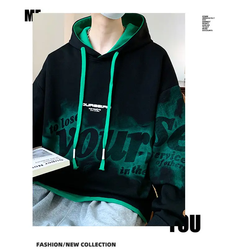 2026 Frühling Herbst Herren Casual Baumwoll-Hoodies Jugend Streetwear Pull-On Sweatshirts Slim Fit Pullover Outdoor Top Kapuzenpullover Kleidung – Detail 10