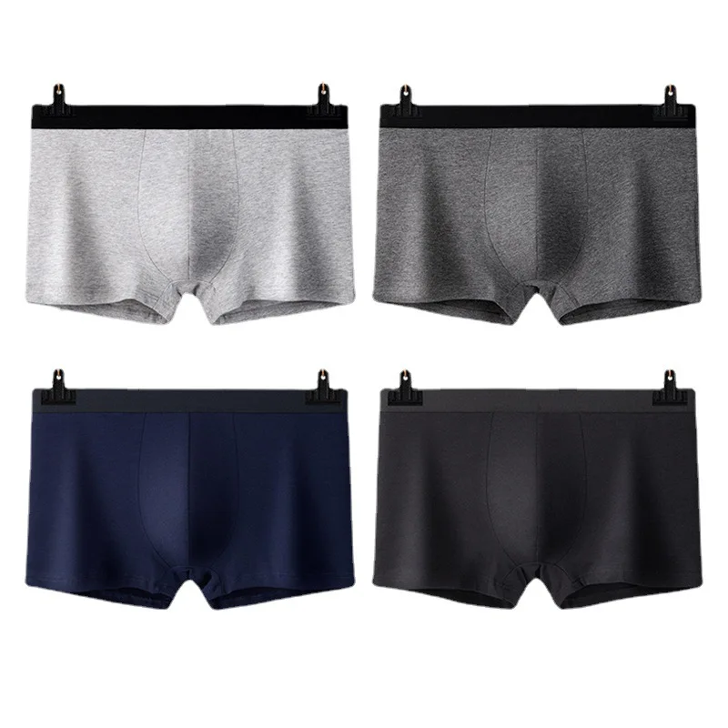 1~3Pcs Brand Men\'s Underwear Graphene Stripped Print Underpants Cotton Men Boxer Shorts Moisture Absorbent Elastic Male Panties