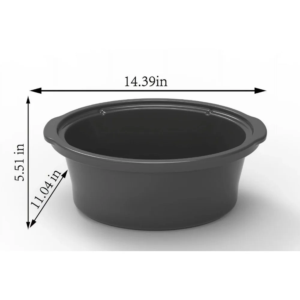 Stainless Steel  Glass Lid  6-Quart Oval Slow Cooker