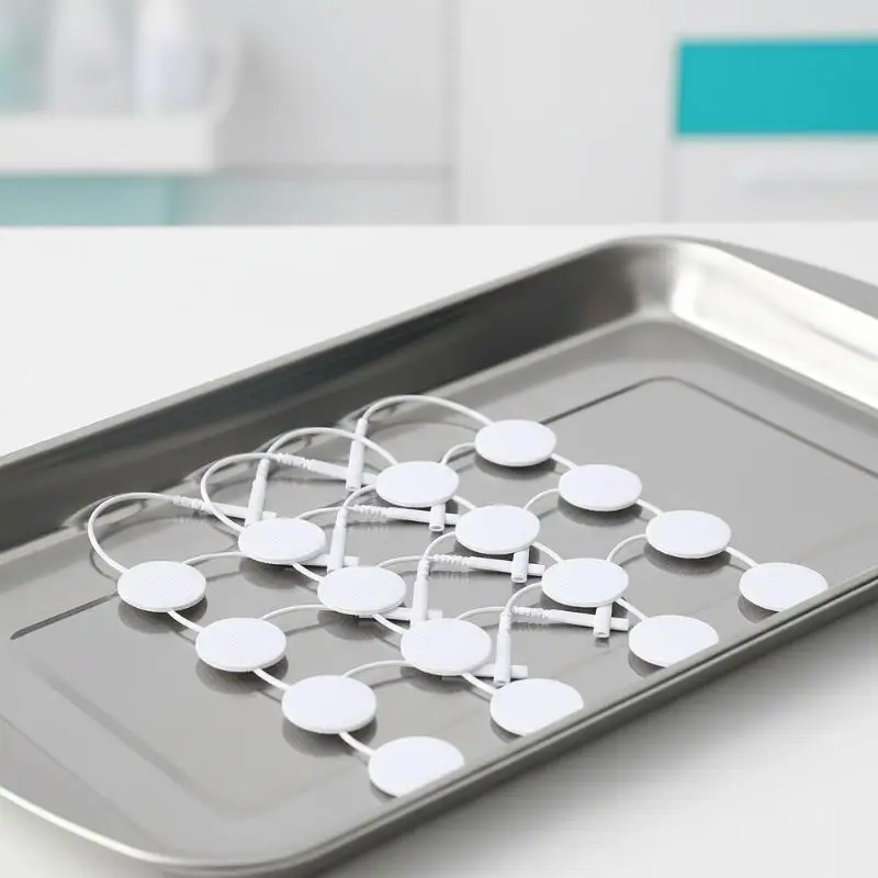 Selbstklebende Elektrodenpads 25mm 10 Stück Hautfreundliches Ersatzzubehör für Elektrisches Massagegerät zur Schmerzlinderung – Detail 4