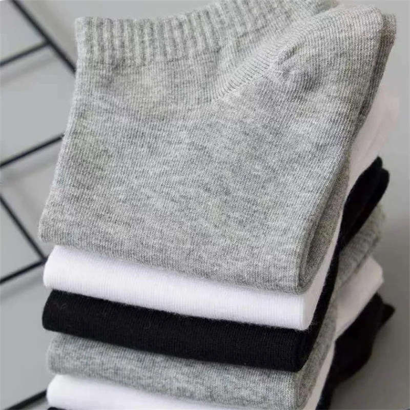 10/20/30/40 Pairs Summer Solid Low Cut Ankle Socks Men Women Sports Socks Odor Proof Sweat Absorbing Sock Male lady Hosiery