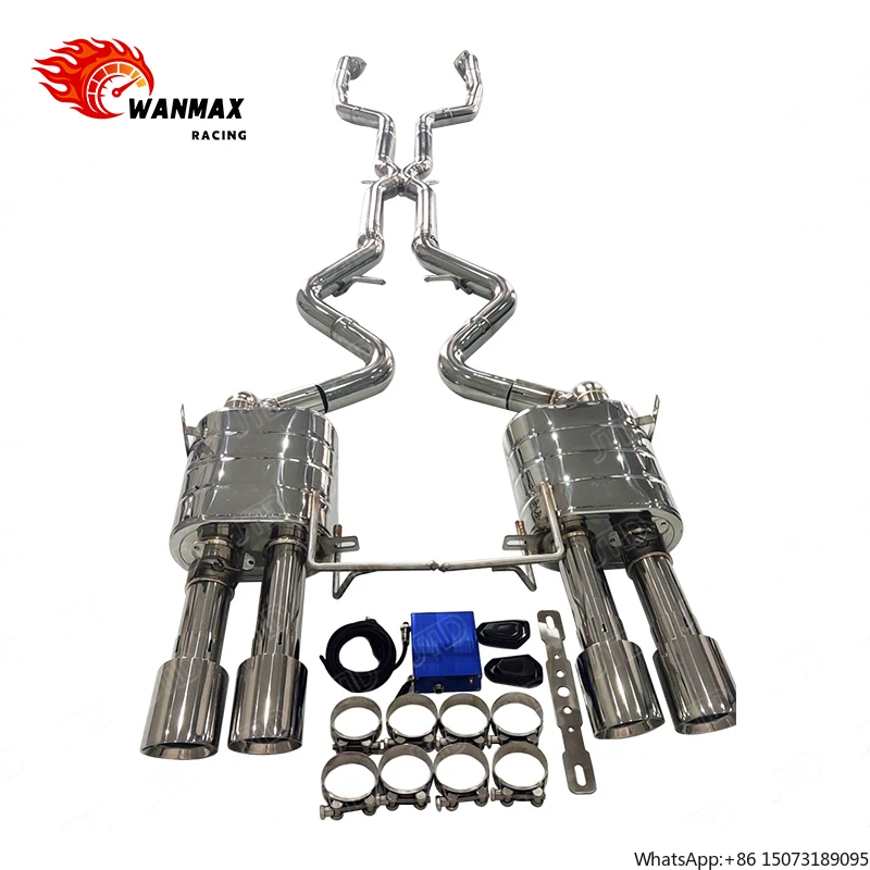 

Высокопроизводительная выхлопная система для E92 M3, полная система Cat-Back с X-образной трубой, из нержавеющей стали 304, с клапанами