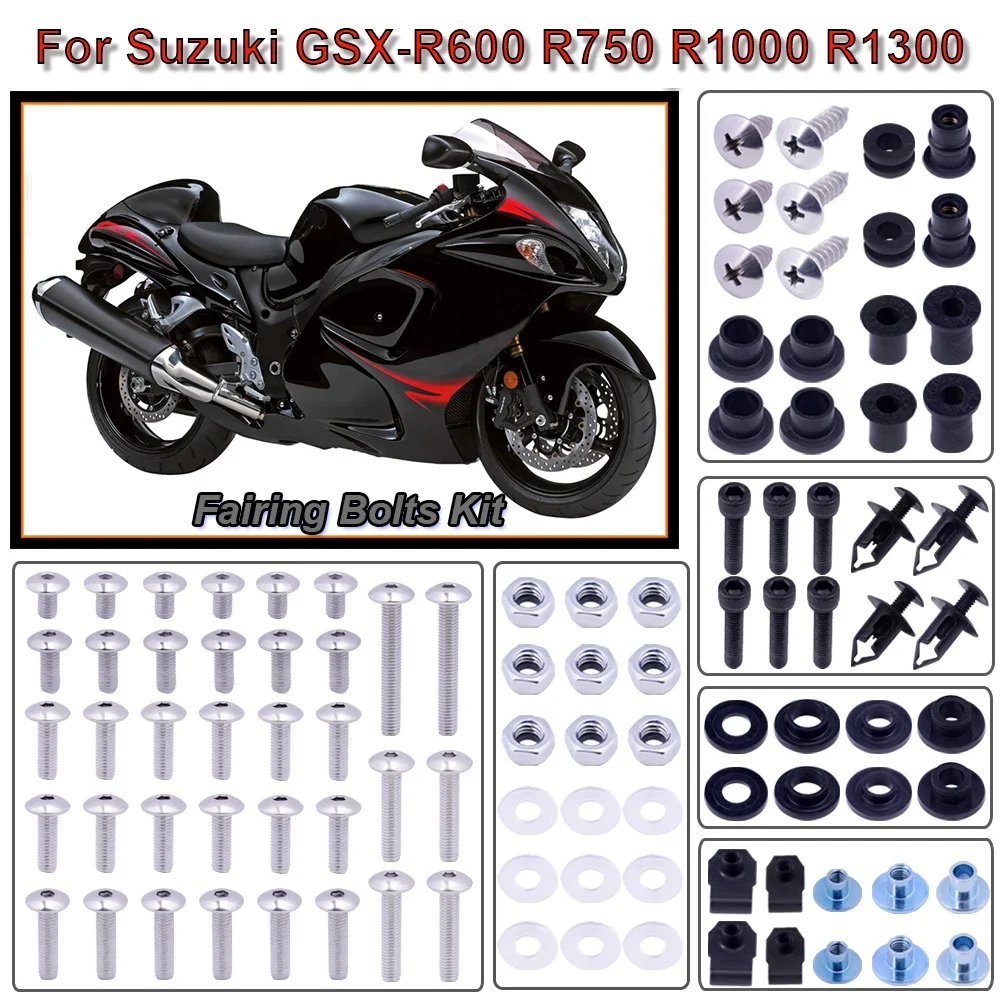 

Fairing Bolt Kit Fastener Clips Screw For Suzuki GSX-R600 R750 2001-2020 R1000 2001-2008 R1300 1999-2018 Motorcycle Accessories