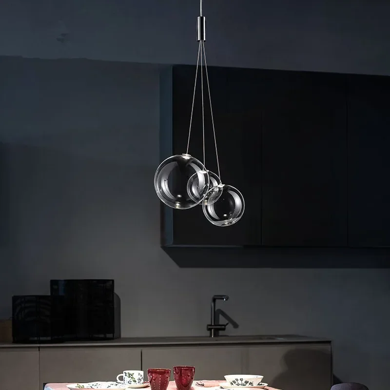 TechHPItaly Bubble Glass Ball Chandeliers Designer Pendant Lights Hanging Lamp G9 Suspension