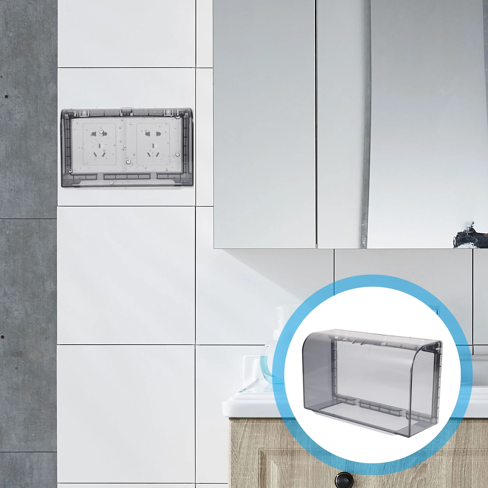 Plug Protector Outdoor Weatherproof Use Outlet Cover 2 Gang Socket Protective Panel Box Waterproof