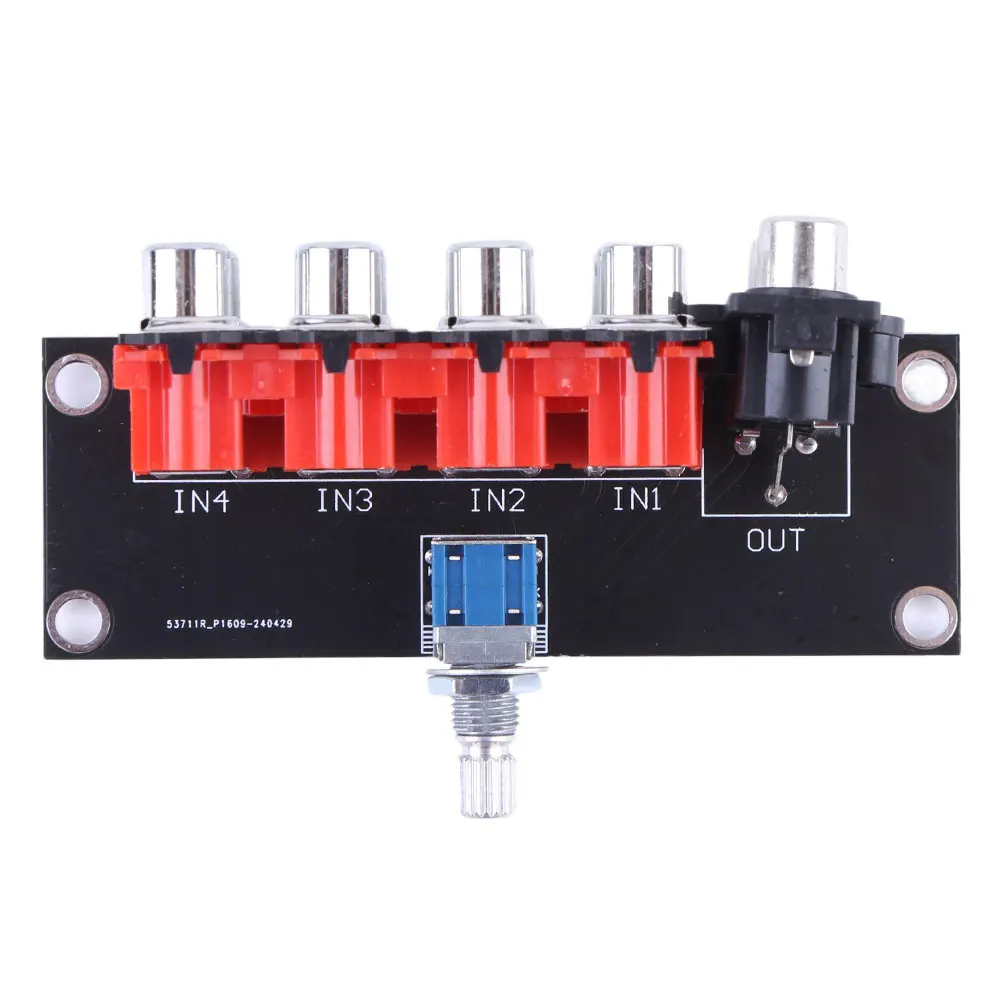 4 Way Dual Channel Audio Source Signal Relay Selector Board RAC Lotus Input Stereo Sound Source for Switcher Rotary ForSwitch