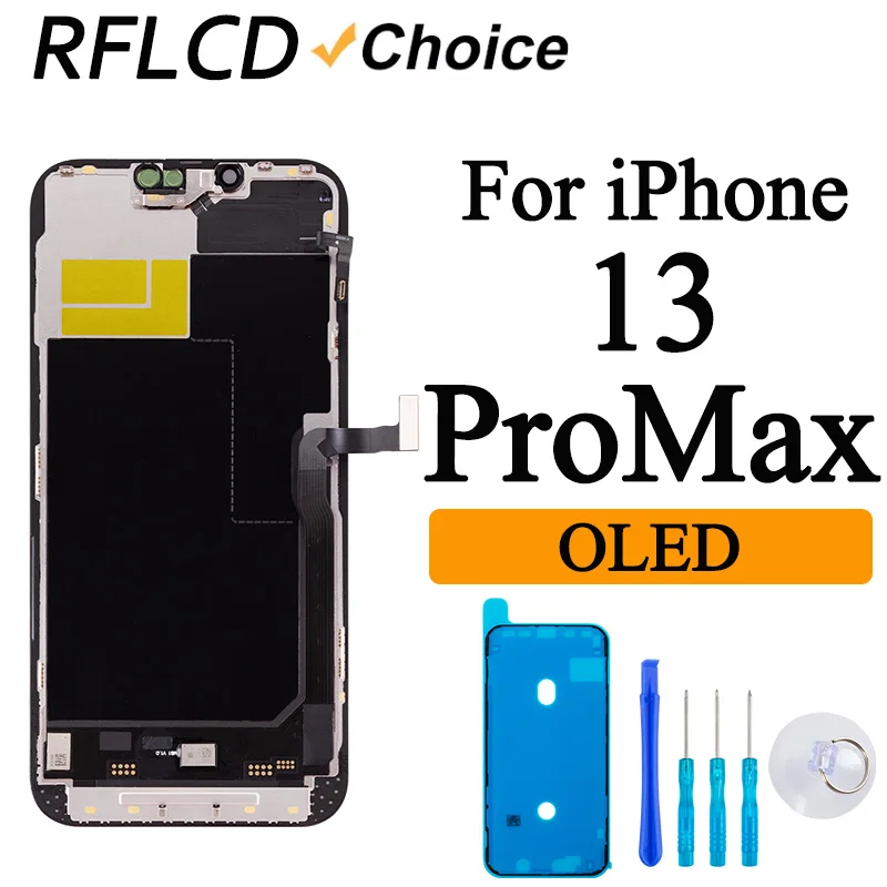 RFLCD SOFT OLED For iPhone 13 Pro Max LCD Display Touch Screen Replacement Digitizer Assembly A2643, A2484, A2641,A2644, A2645