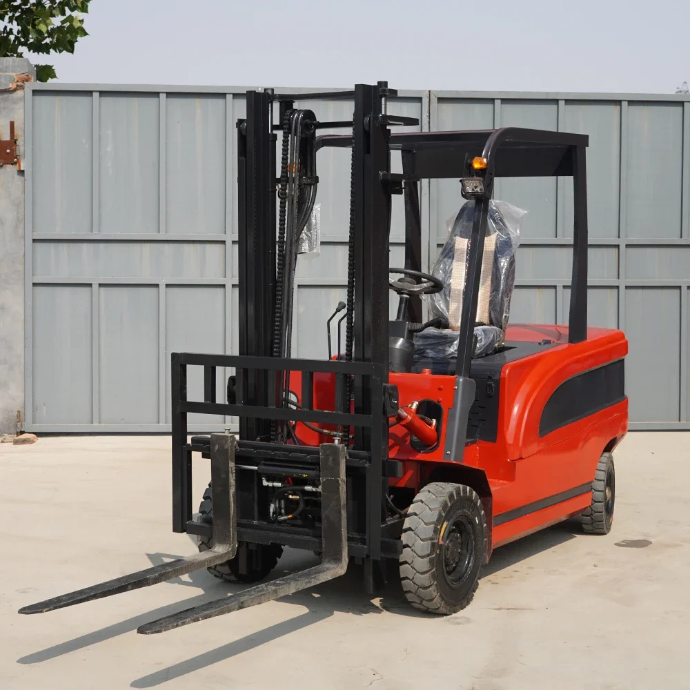 Blue industrial handling equipment, warehousing, logistics, stacking and operation vehicles view 3