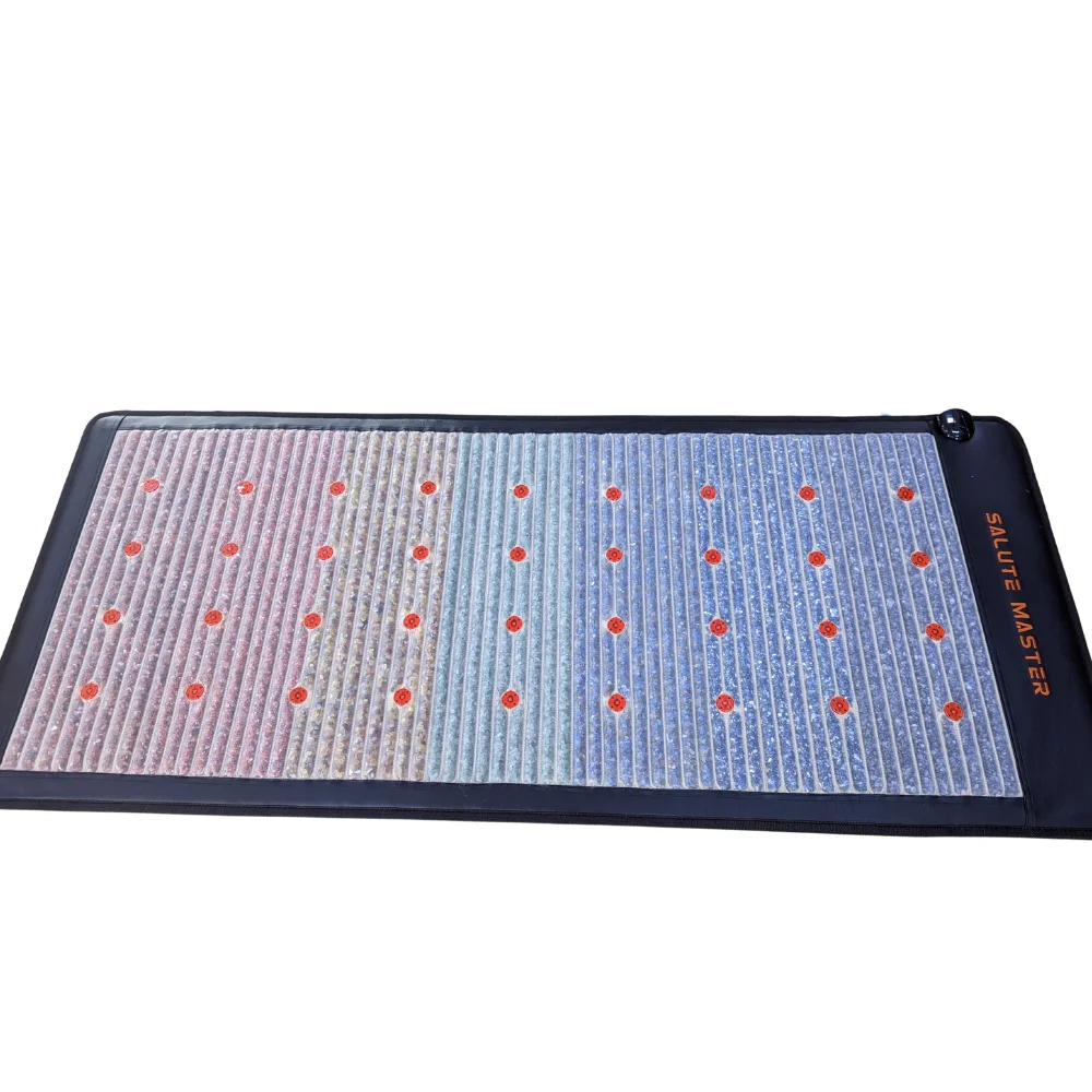 Matelas thermique Chakra arc-en-ciel à ions négatifs, infrarouge lointain MS-9000B, polymères en cristal de chaleur profonde, Peressing magnétique