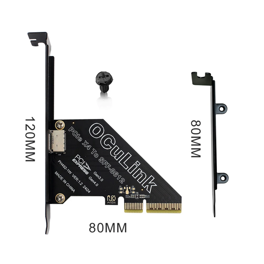 بطاقة محول PCIe X16 إلى SFF 8611&8612 PCIe 4.0X4/X1 إلى Oculink SFF8612 بطاقة توسيع PCI Express PCIE محول Oculink الخارجي
