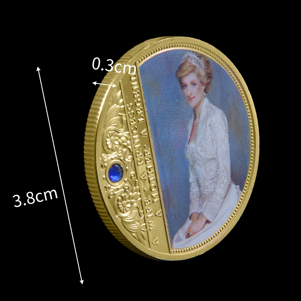 Prinses Diana Rose Vlinder Herdenkingsmunt Gouden En Zilveren Munten Souvenirs Decoratie Ambachten