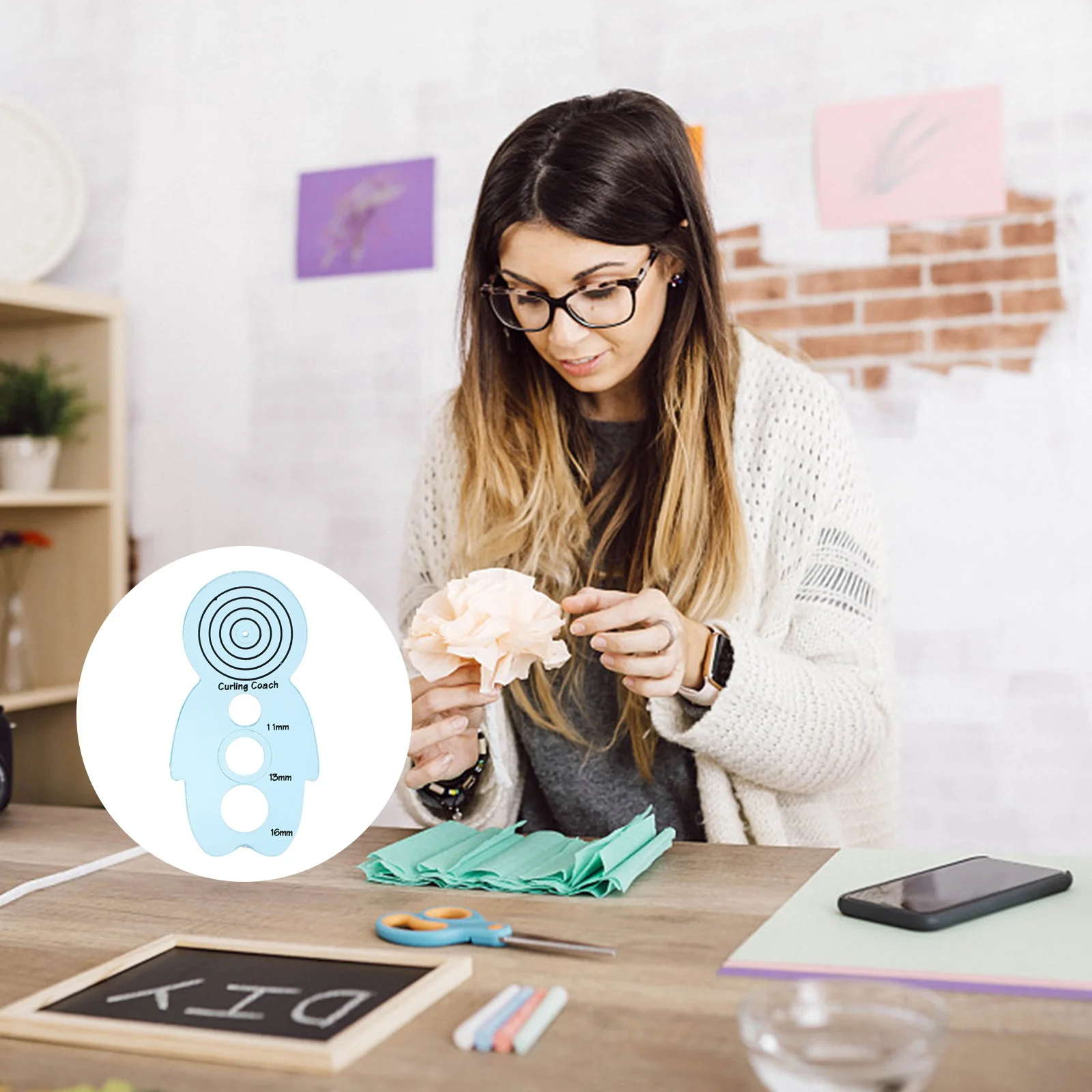 5 قطع من أدوات الورق، تصميم مريح، سهل الإمساك، مجموعة تجعيد الورق خفيفة الوزن ومتينة للمبتدئين