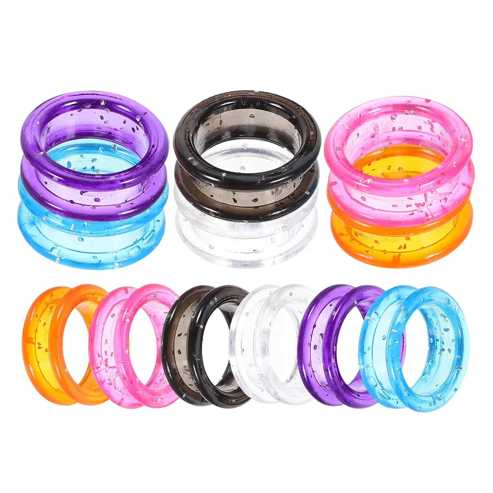 

12 Pcs Silicone Finger Ring Protector Multi Color Scissor Finger Protective Ring Pet Grooming Scissors Rings Hairdressing Salon