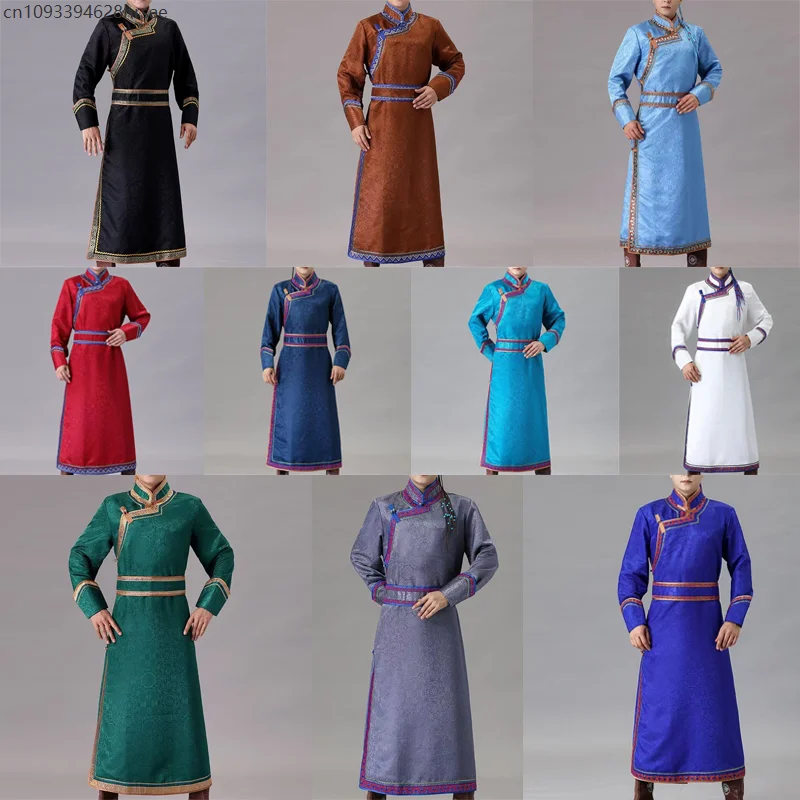 

Мужская новая классическая монгольская одежда, традиционный этнический костюм меньшинства, луговой халат, костюм для культурного танца, одежда ханьфу