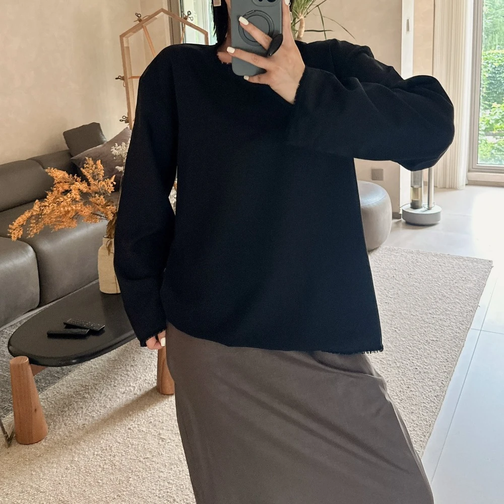 

Базовая универсальная полосатая свободная футболка из чистого хлопка с короткими рукавами