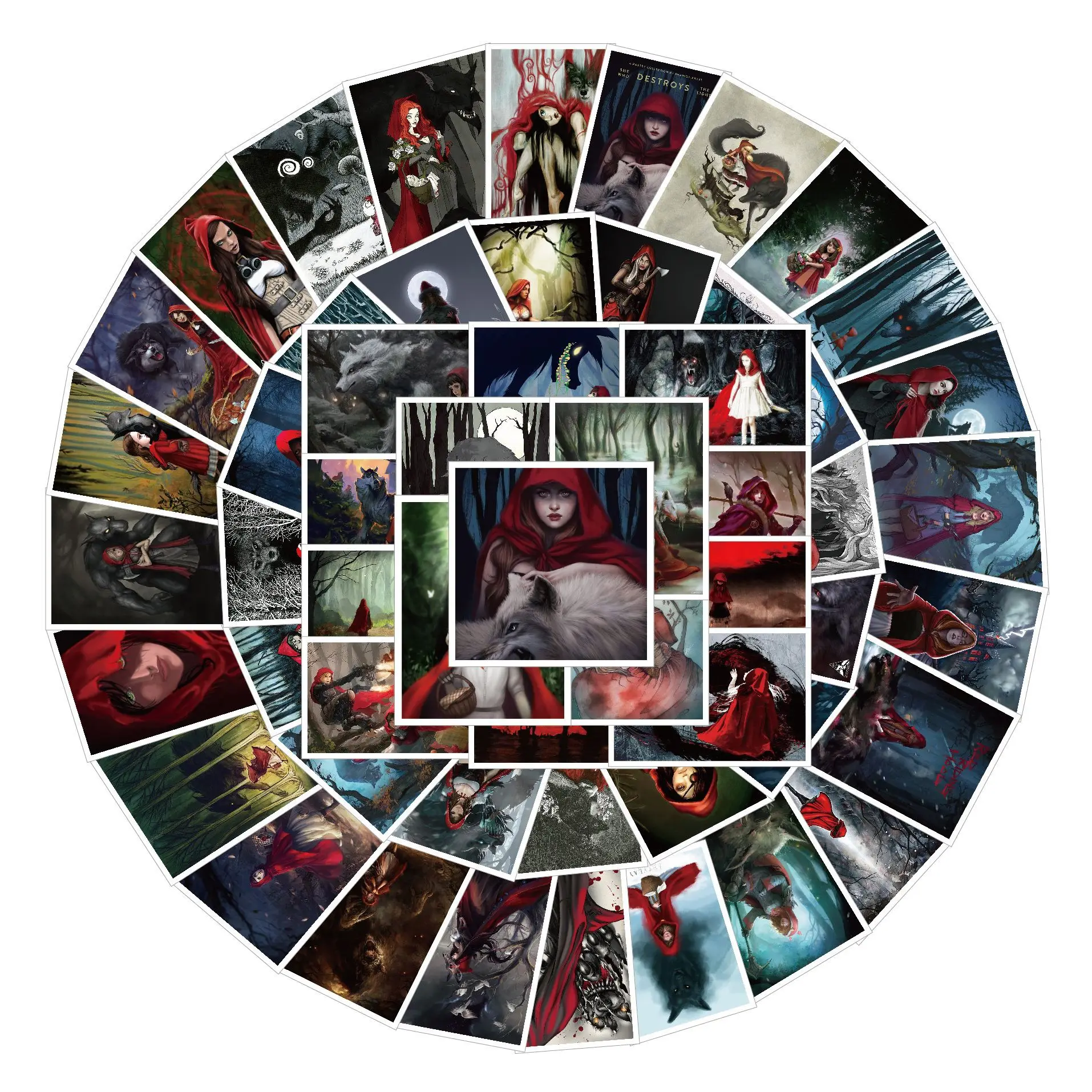 60 قطعة من ملصقات الرداء ذات الرداء الأحمر الداكن الكرتونية المزخرفة وحقيبة القصاصات والهاتف المحمول والقرطاسية لعبة هدية