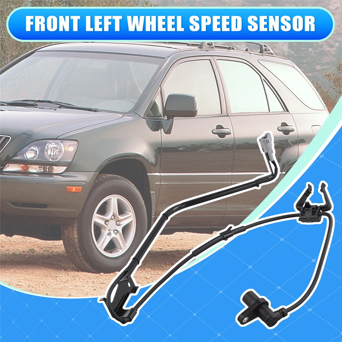 # Sensor de velocidad de rueda ABS 076H para Toyota Harrier 1997-2003 Lexus RX300 1998-2003 W/FWD 8954348010   Delantero izquierdo (Plástico+Metal)