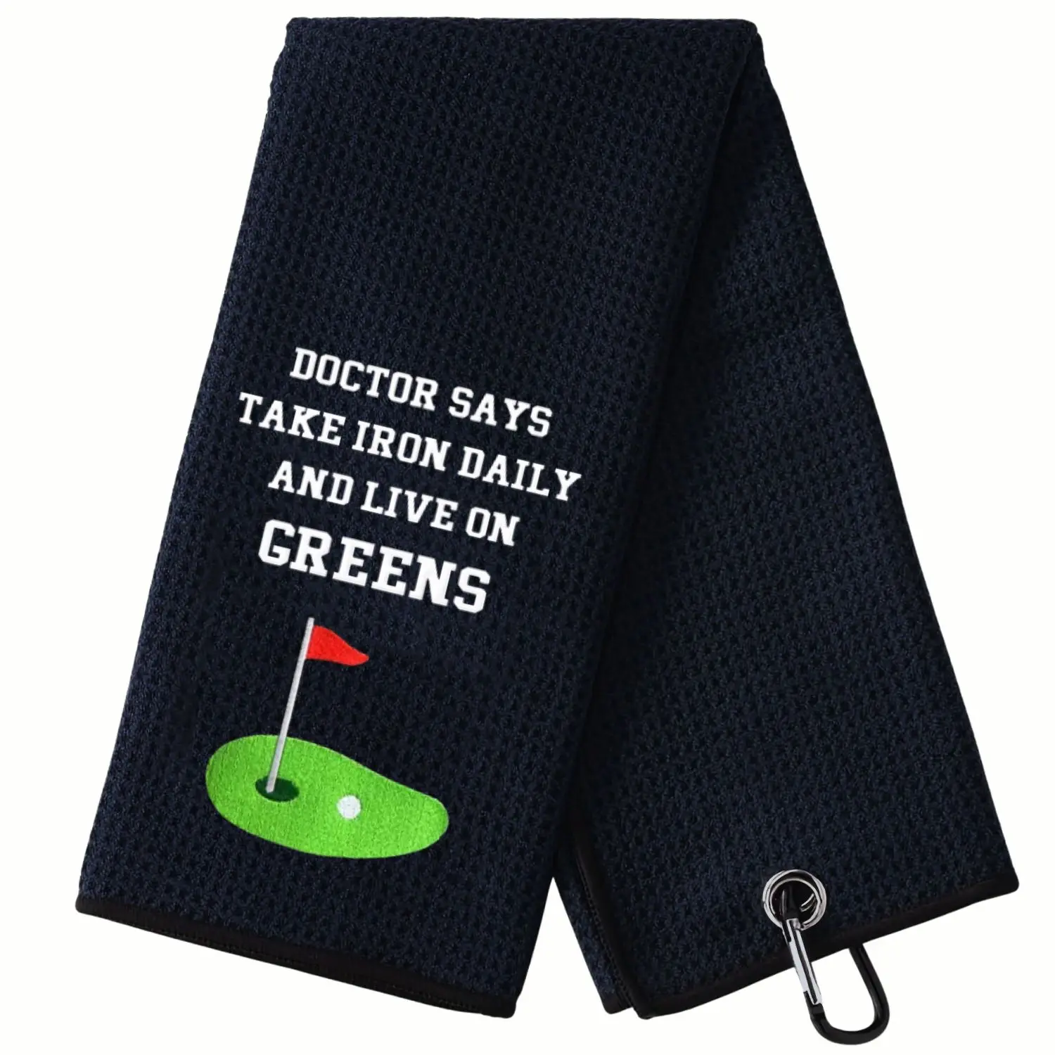 

Large 16"x24" Embroidered Funny Golf Towel - Heavy-Duty Microfiber, Super Absorbent & Quick-Dry for Golf Course & Training