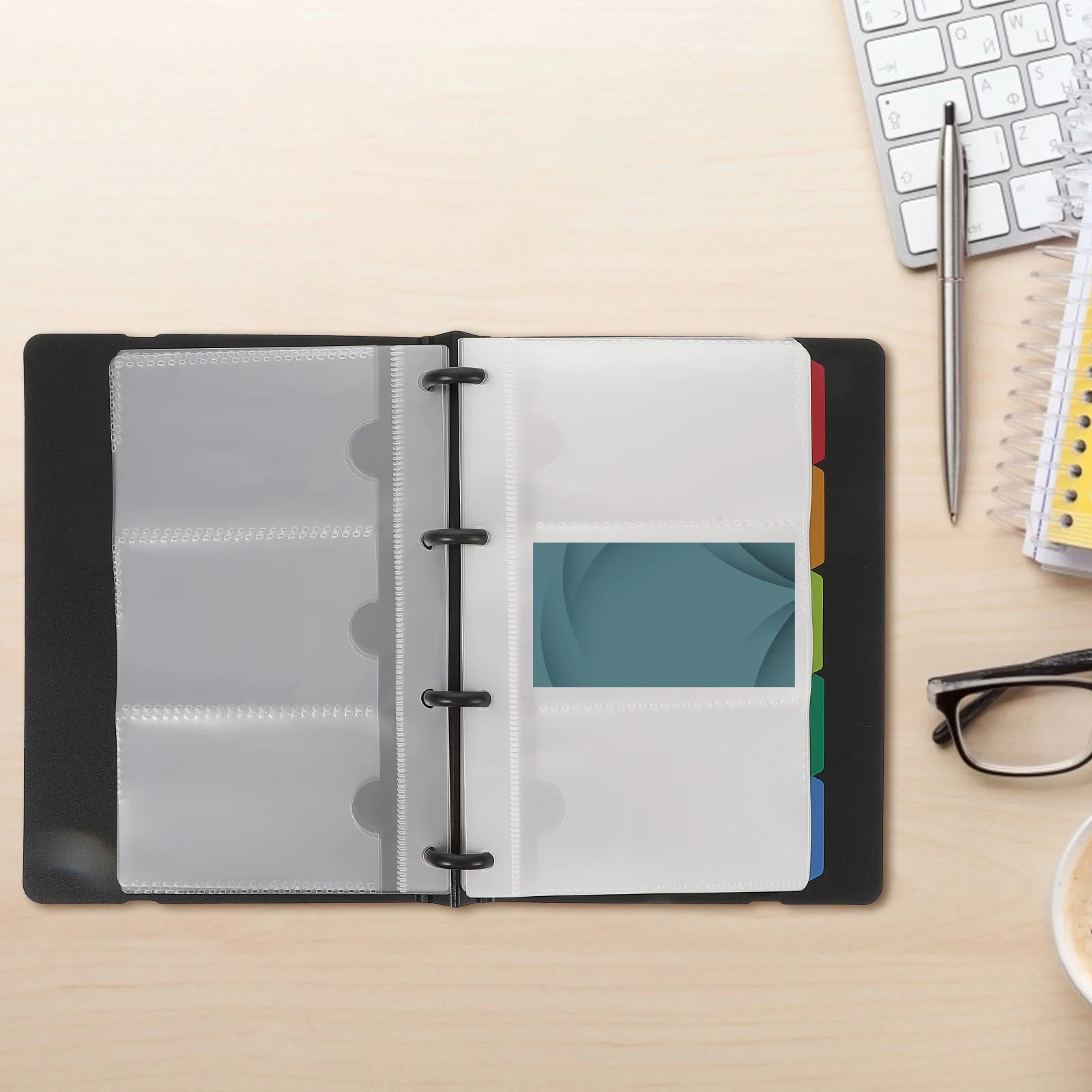 

1Pcs Name Cards Holder Solid Business Cards Case Fashionable Portable Card Storage Holder for Professionals Gift Idea Men Women