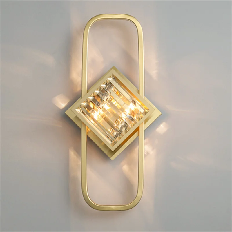 

Nordic Classic Crystal Wall Lamps Gold LED Decorative Light for Bedroom Study Living Room Villa Hotel - Fashion Metal Lighting