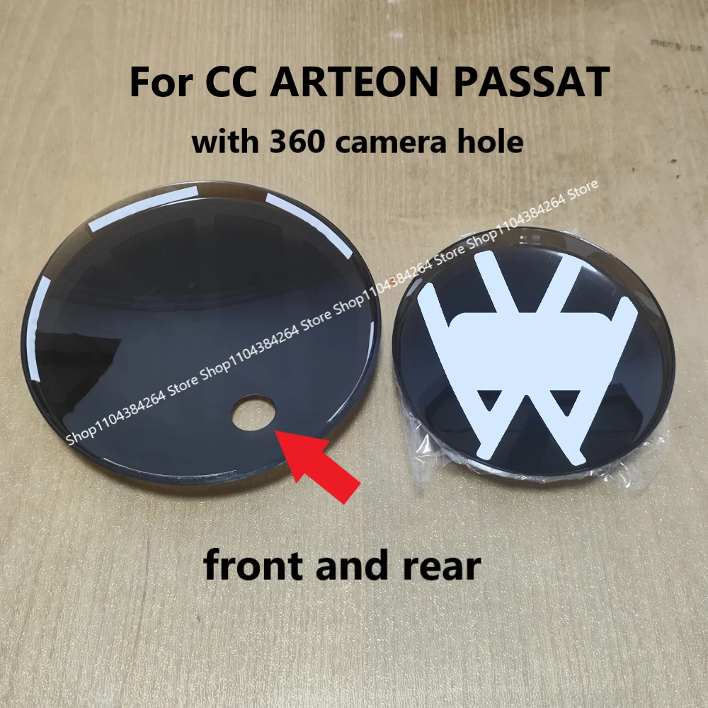 

ABS Pasted Front Grille Badge 360 panoramic camera dedicated hole Shell Rear Trunk Emblem Lid For 2021-2024 VW ARTEON PASSAT CC