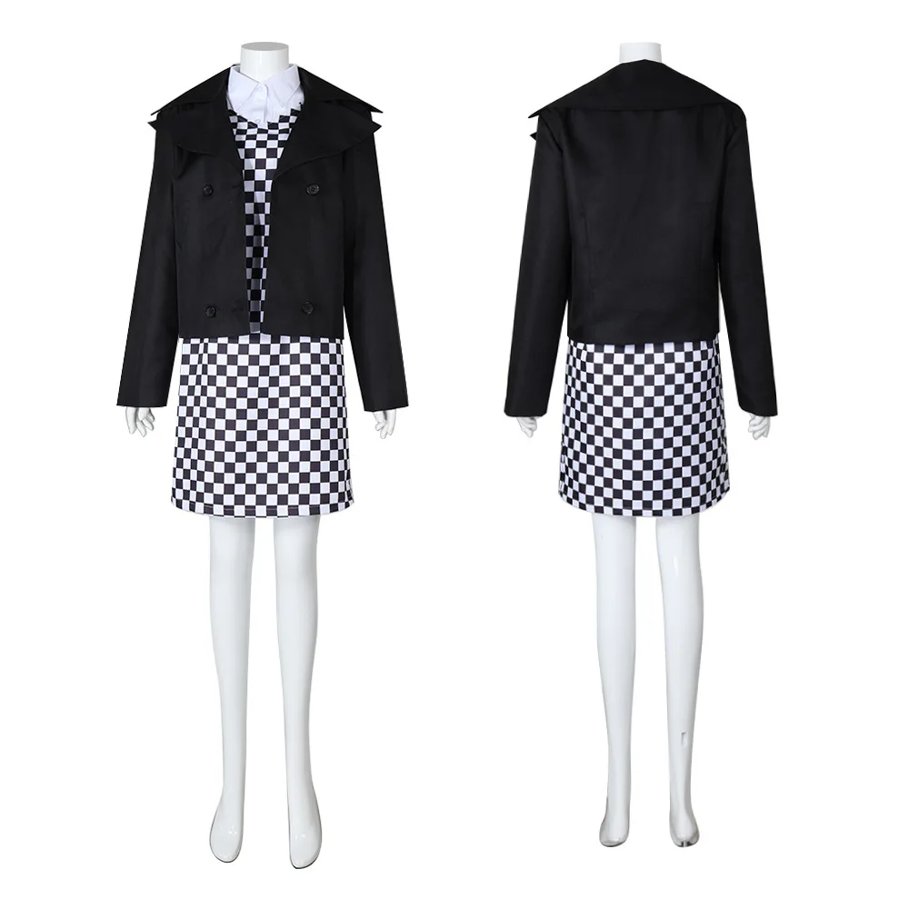 

Cosplay Costume, Checkered Short Baseball Jacket Cosplay Outfit