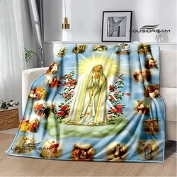 Virgin Mary Faith Print Blanket Flannel Soft Comfort Blanket Home Travel Blanket Kids Warm Blanket picnic blanket birthday gift