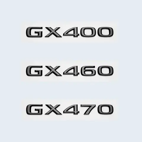 Glossy Black 3D ABS Letters Number GX400 GX460 GX470 Emblem For Lexus Car Trunk Logo Sticker Badge Accessories