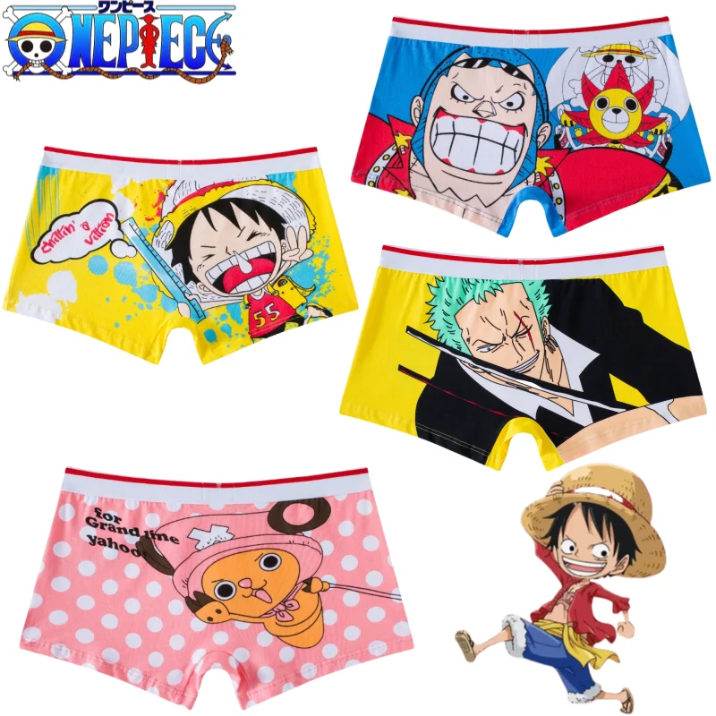 One Piece Luffy Zoro Chopper Cotton Men's Pants Creative Personality High-value Cartoon Breathable Young Student Boxer Shorts