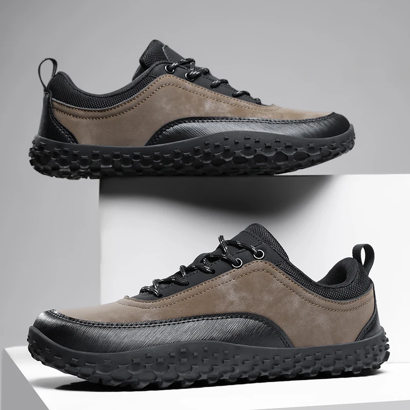 

Couple Wide Toe Barefoot Sneakers Comfortable Walking Shoes Men Women Zero Drop Mininalist Shoes Lace Up Travel Casual Shoes
