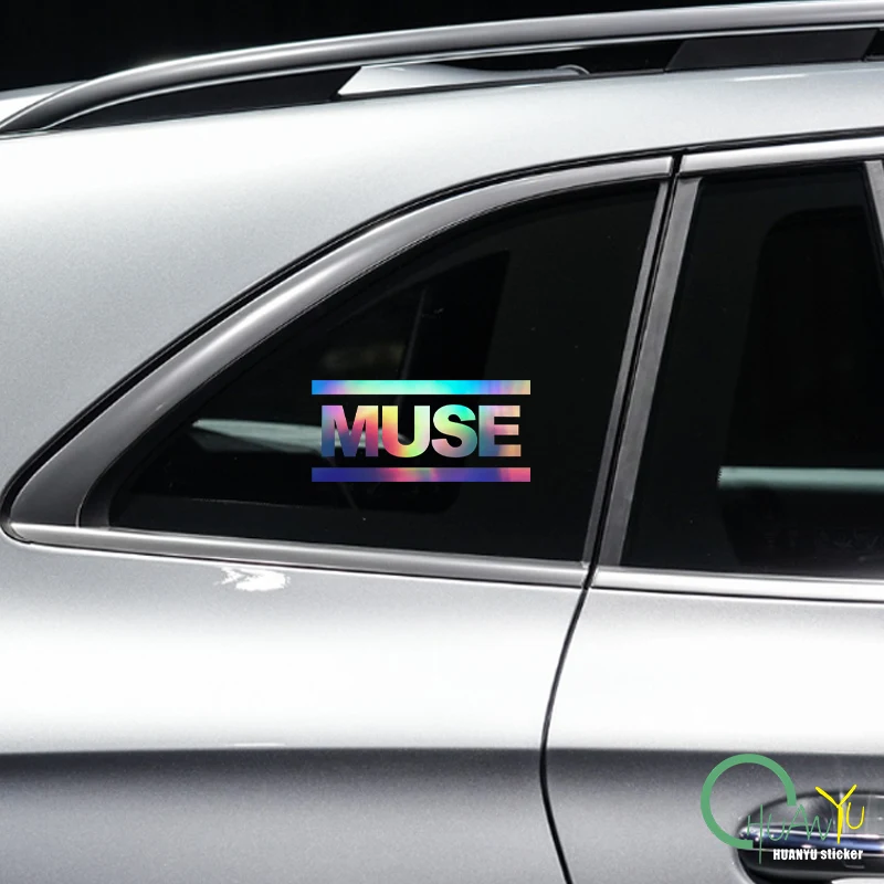 MUSE Creative Text Stickers Car Windows Motorcycle Body Stickers Reflective Waterproof Stickers