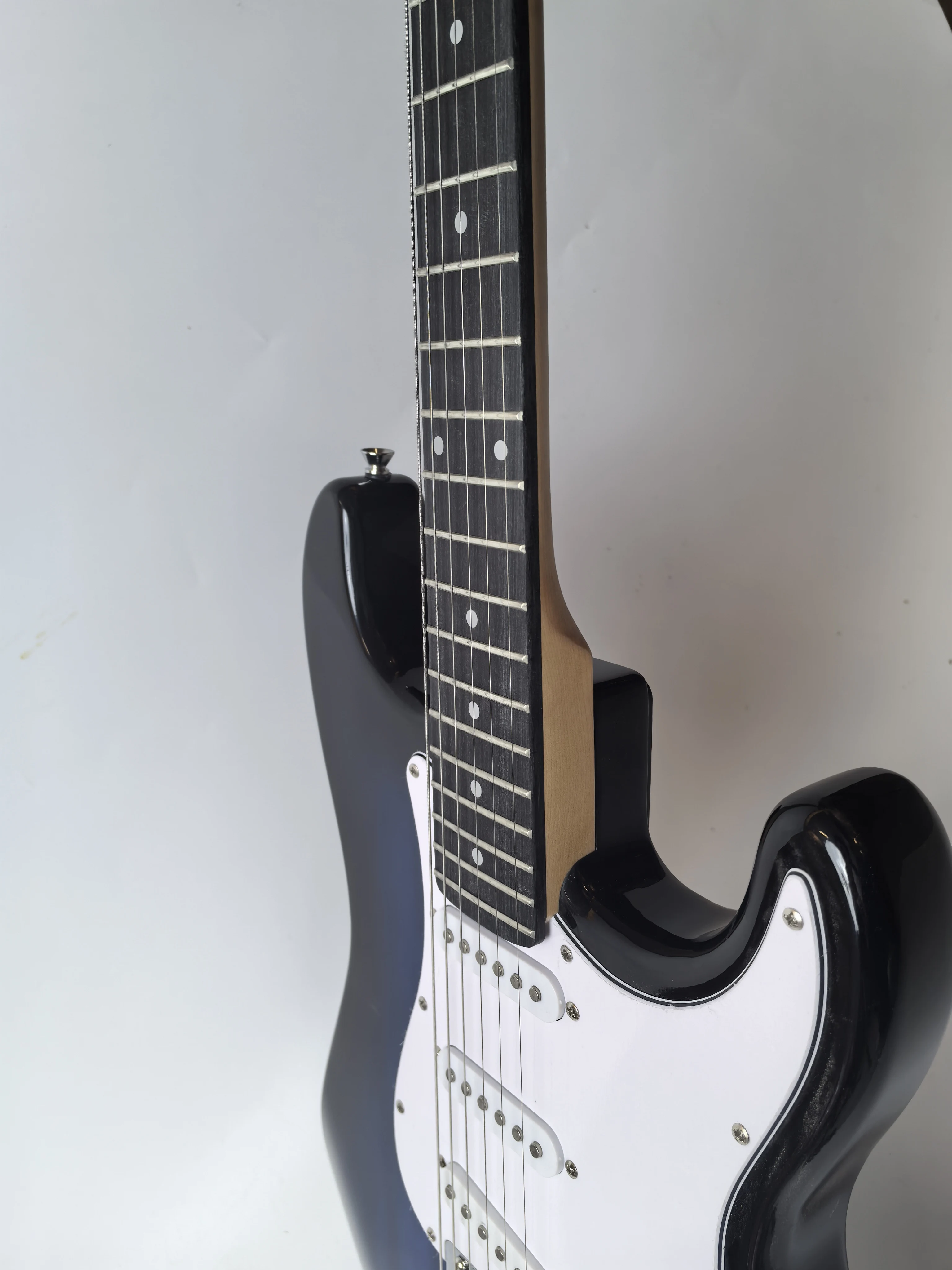 In Stock, Direct Selling by Manufacturer, Customizable, Dark blue 6 string sycamore electric guitar,  Order Now to Ship!