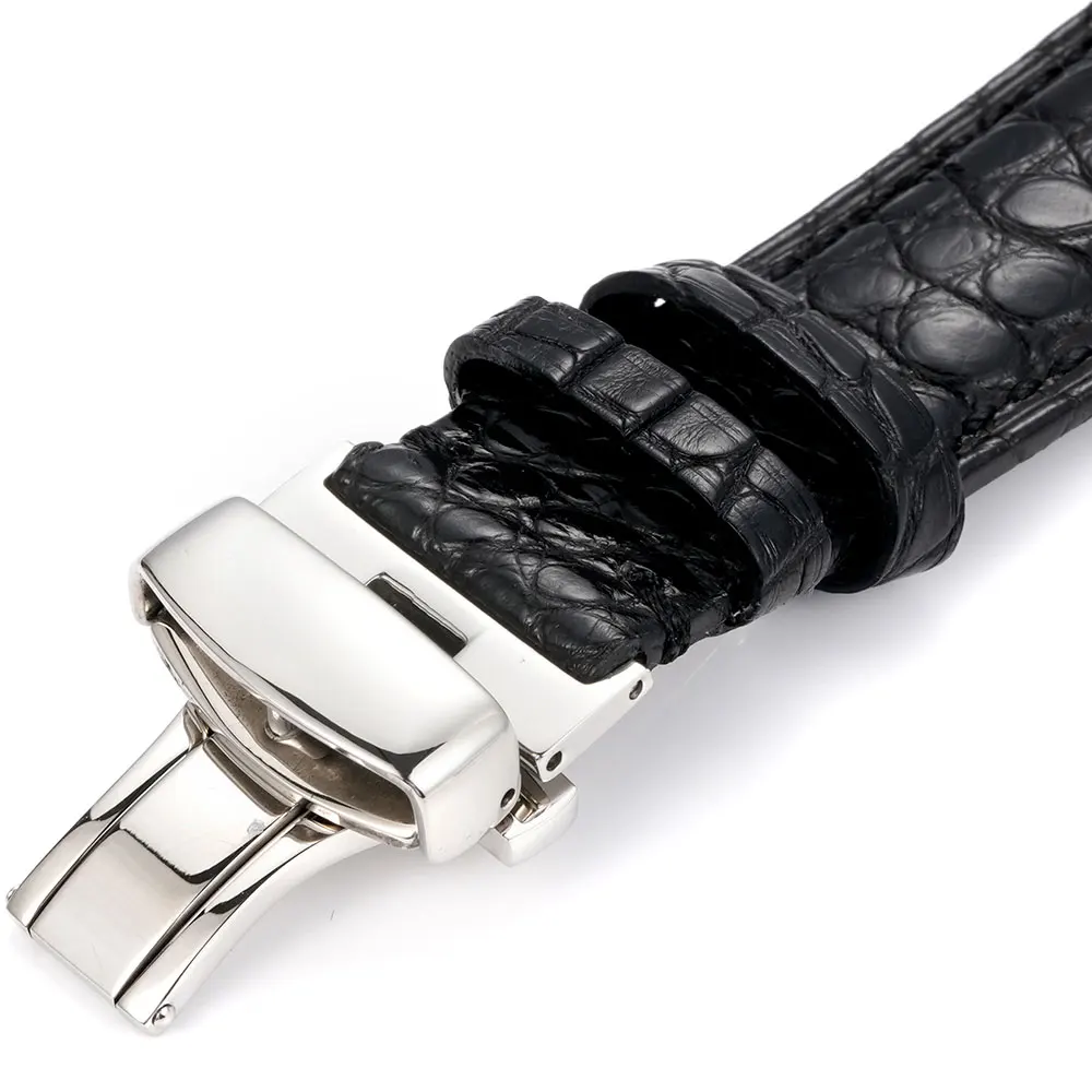 HUASUO 42mm Tourbillon centrale Orologio meccanico da uomo Pietra preziosa Quadrante cielo stellato Movimento pavone Riserva di carica extra lunga di 5 giorni