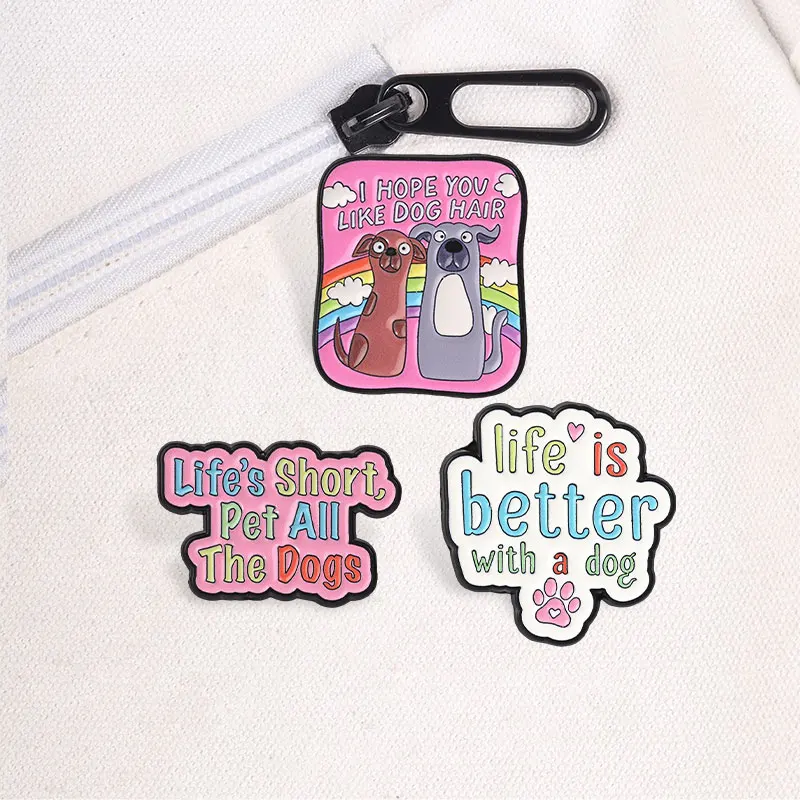 Positive Slogan-Zitate Emaille-Abzeichen Katze Hund Frosch Psychische Gesundheit Cartoon-Pins Niedliche Broschen Anstecknadel-Set Geschenk Schmuck Geschenke – Detail 5