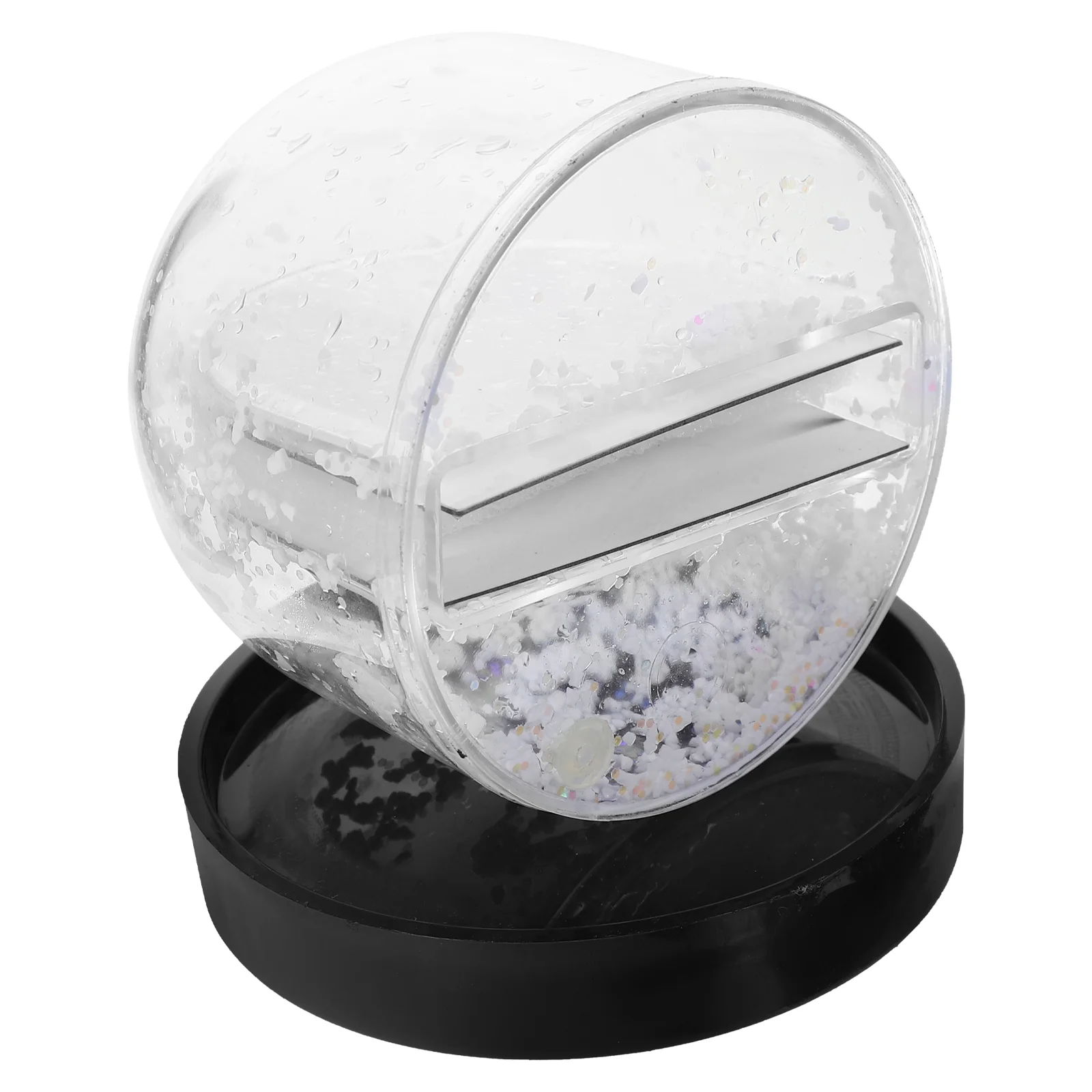 Christmas Snow Globe Photo Frame Gifts Plastic Paper Jam Snowglobe with Insert Black Picture