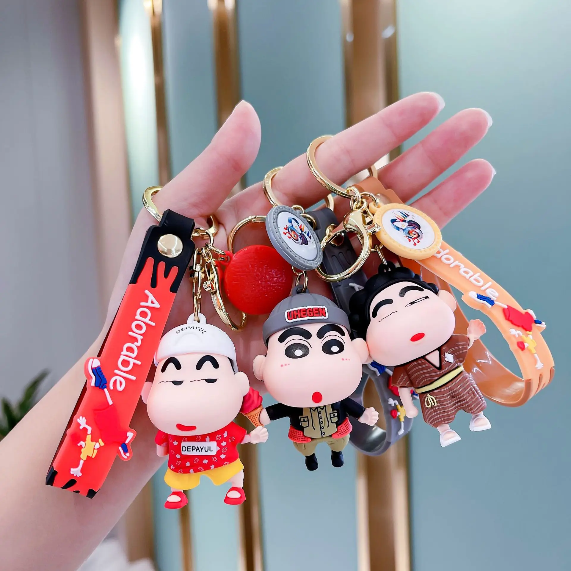 

Брелок с карандашом Шин-тян, мультяшный креативный Nohara Shinnosuke, аниме, милый автомобильный брелок, подвеска, эпоксидная смола, украшение для сумки, очаровательный аксессуар