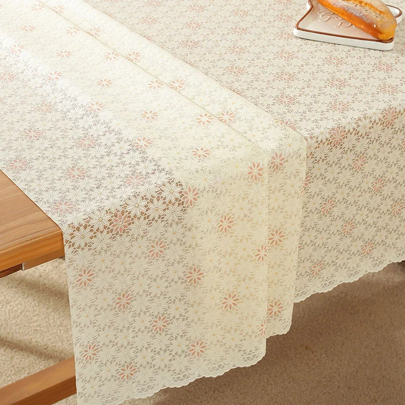 Tablecloth waterproof stain proof wash free and erasable PVC plastic rectangular dining table cloth tablemat