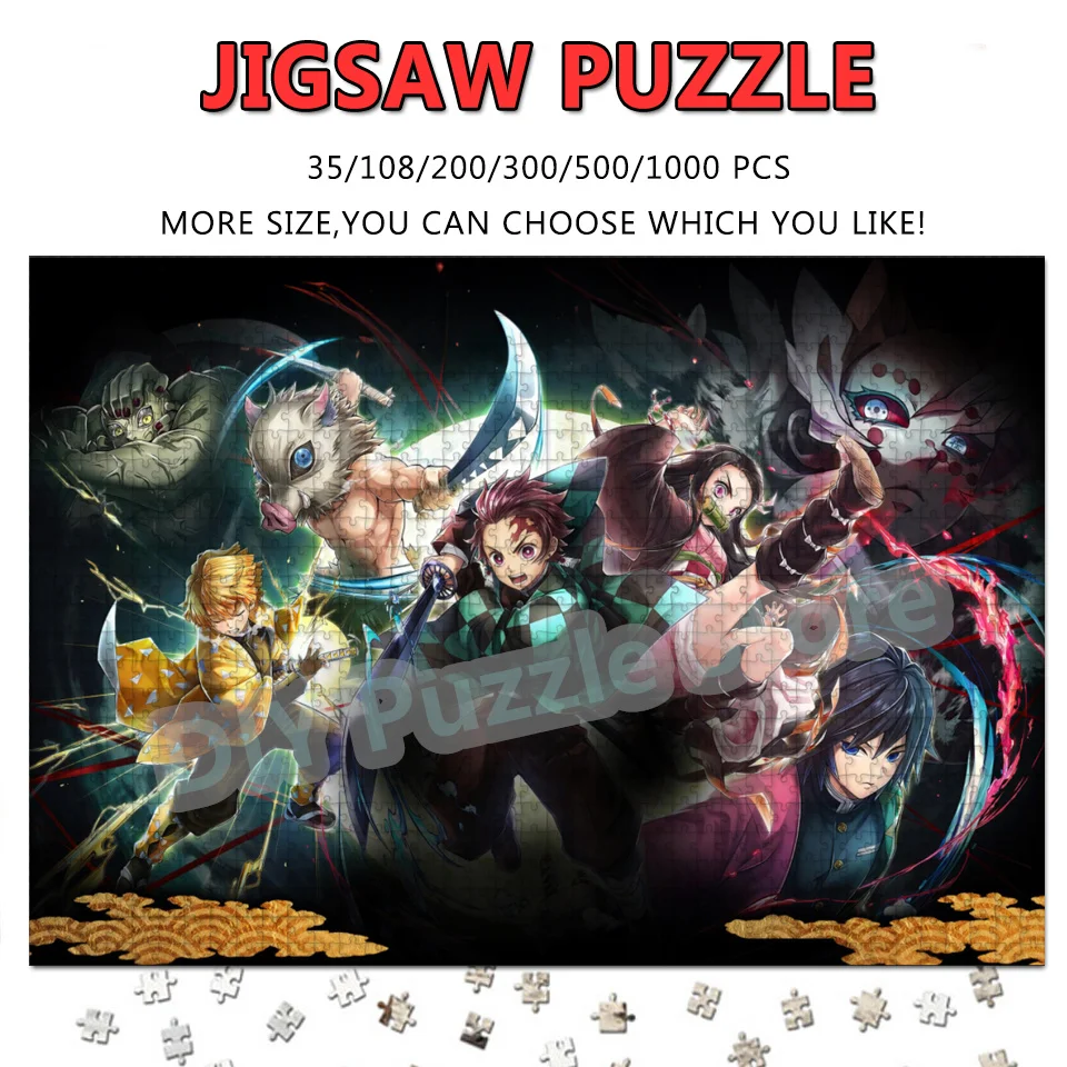 

Пазлы Demon Slayer (108/200/300/500/1000/1500 элементов) с принтом аниме: Иноске, Гиё Томиока. Антистрессовые игрушки.