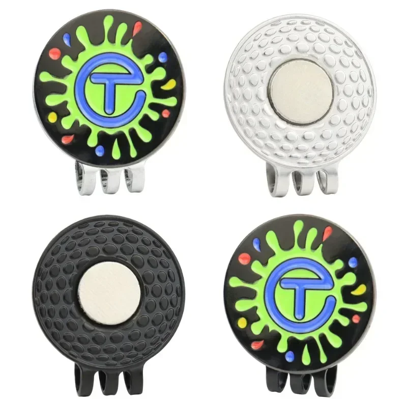 1 stücke kreis t metall golf kappe clip mark mit magnet marke golfball marker golf zubehör